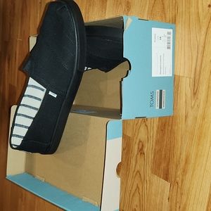 Toms black heritage canvas Alpargata Cupsole size 11